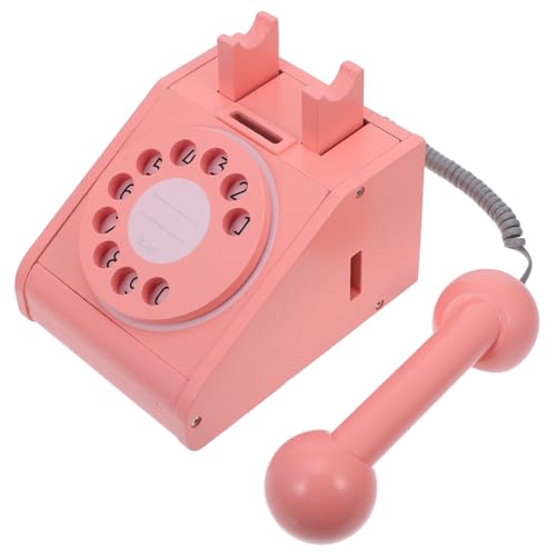 VICASKY Simulations-Plattenspieler-Telefon holzspielzeug Party für Kinderzimmer für Fantasie Simuliertes Telefon Trainingsspielzeug hölzern Rosa VICASKY Simulations-Plattenspieler-Telefon holzspielzeug Party für Kinderzimmer für Fantasie Simuliertes Telefon Trainingsspielzeug hölzern Rosa von VICASKY