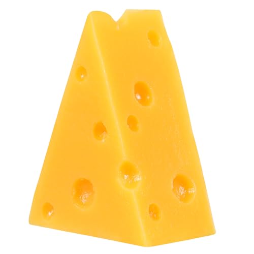 VICASKY Simulationskäsemodell Ornamente Tortenständer Mit Deckel Gebäckvitrine Falsches Brot Gefälschtes Sandwich Kuppel Käsekuchen Dessertständer-Display Backen Harz Yellow von VICASKY