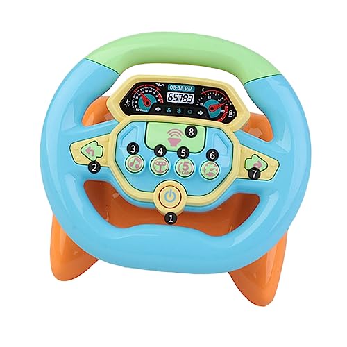 VICASKY Simulationslenkrad Auto Steering Wheel Toy Kinderlenkrad lenkradbezug spielzeuge gefälschtes Lenkrad Kinderauto fahrendes Plastik Blue von VICASKY