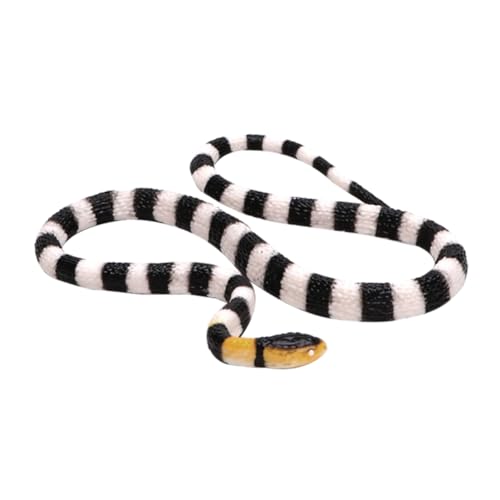 VICASKY Simulationsschlangenmodell Weiche Gummischlangen Halloween-streich-Requisite Dehnbares Schlangenspielzeug Schlangenstütze Schlangenstatue Kind Weiß Haushalt PVC Grosse Schlange von VICASKY