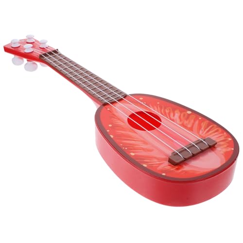 VICASKY Simulierte Frucht Mini-Gitarre spielbares Instrument pädagogisches Kinderspiel (Erdbeerfarbe) kinderinstrumente musikinstrumente für Gitarrenspielzeug rot von VICASKY