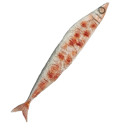VICASKY Simulierter Saury Gefälschtes Gekochtes Fleisch Küchenzubehör Künstlicher Fisch Kunstfleisch Modellfisch Aquariumzubehör Wassertischspielzeug Simulierter Fisch von VICASKY