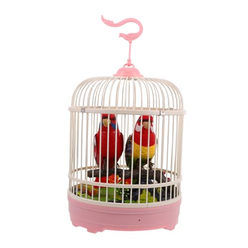 VICASKY Singender Vogelkäfig Spielzeug Realistische Simulation Der Vogelstimme Akustisch Interaktiv Elektrisch Vogelkäfig Für Kinder Dekoration von VICASKY