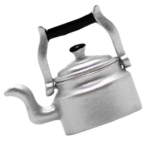 VICASKY Simulierter Wasserkocher für kinderspielzeug Wasserkocher Geschirr Topf künstlich Topfschmuck Kleiner Topf Metall Silver von VICASKY