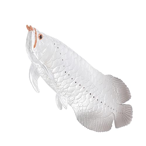 VICASKY Simuliertes Arowana für kinderspielzeug Seeaffe Wasserspielzeug für Kleinkinder tierisches kognitives Künstliches festes Fischspielzeug Plastik Silver VICASKY Simuliertes Arowana für kinderspielzeug Seeaffe Wasserspielzeug für Kleinkinder tierisches kognitives Künstliches festes Fischspielzeug Plastik Silver von VICASKY
