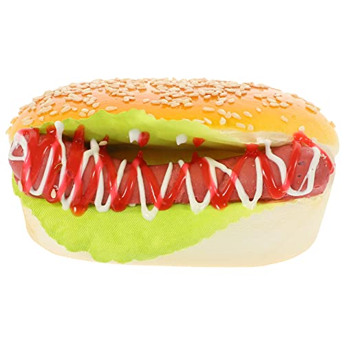 VICASKY Simuliertes Hamburger-Modell Brot-Display-Modell Hundespielzeug Simulation Essen Simulations-Burger-Spielzeug Gefälschte Lebensmittelverzierung Gefälschtes Essen Orleans Pu Pommes von VICASKY