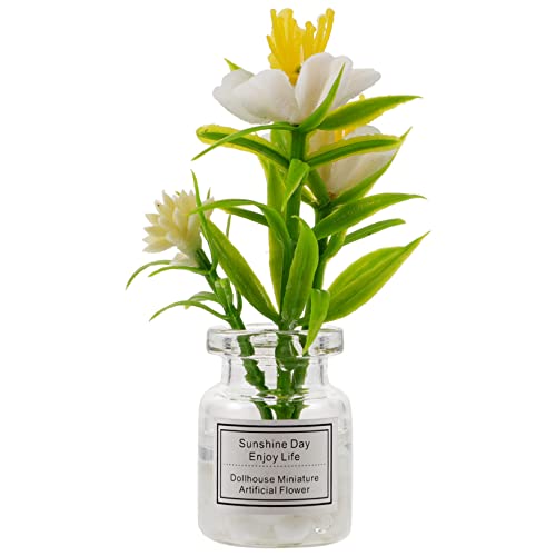 VICASKY Simuliertes Topfornament Künstlicher Bonsai Heimdekoration Künstliche Zimmerpflanzen Künstliche Pflanze Kleines Puppenhaus Künstliche Blumen Dekorative Künstliche Flora von VICASKY