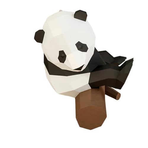 VICASKY Sitzender Panda Papiermodell DIY Origami Figur Geometrisch Modell Dekorationsspielzeug Aus Hochwertigem Perlmutt Papier Für Erwachsene von VICASKY