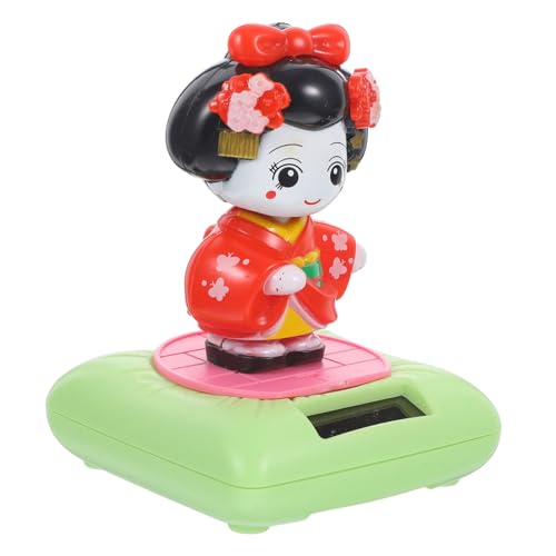 VICASKY Solarbetriebene Kimono Puppe Wackelkopf Auto Ornament Süße Dekofigur Für Auto Schlafzimmer Wohnzimmer Kreatives Für Liebhaber Von Japanischer Kultur Plastische Statue von VICASKY