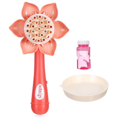 VICASKY Sonnenblumen-Bubble-Maschine Blasenmaschine elektrische Sonnenblume seifenblasenmaschine für Bubble Machine for Seifenblasenmaschine in Sonnenblumenform Rosa von VICASKY