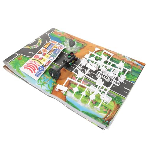 VICASKY Spielstraße Verkehrsschilder Dinosaurier Welt Verkehrsmatte mit Straßenzeichen Frühkindliches Lernspielzeug für Verkehrssicherheit und Interaktives VICASKY Spielstraße Verkehrsschilder Dinosaurier Welt Verkehrsmatte mit Straßenzeichen Frühkindliches Lernspielzeug für Verkehrssicherheit und Interaktives von VICASKY