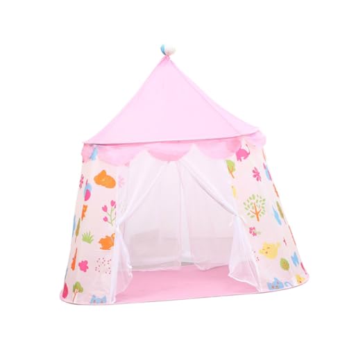 VICASKY Spielzeugzimmer Indoor-spielhaus Kinderzelt Indoor-spielzelt Spielhaus Spielzelt Für -aufbewahrungszelt Kinderspielhaus Schloss Rosa Stoff von VICASKY
