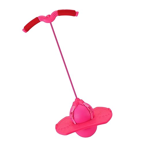 VICASKY Sportzubehör flummies f�r hupfball für Spielzeugball für draußen Spielzeugball mit Gummiseil Springball mit Griff Übungsball Rosa von VICASKY