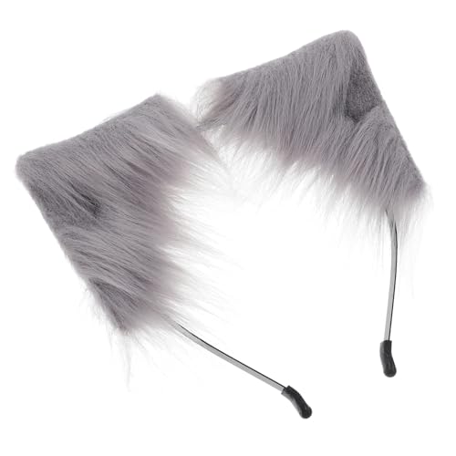 VICASKY Stirnband Zubehör Für Katzenkostüme Katzenmasken Katzenohren Haarreifen Katzenzubehör-kostüm Katzenkostüm Für Katze-Halloween-kostüm Party-stirnbänder Für Frauen Plüsch Grey VICASKY Stirnband Zubehör Für Katzenkostüme Katzenmasken Katzenohren Haarreifen Katzenzubehör-kostüm Katzenkostüm Für Katze-Halloween-kostüm Party-stirnbänder Für Frauen Plüsch Grey von VICASKY