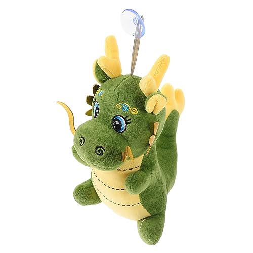 VICASKY Stofftier Kawaii Plüschmaskottchen für Chinesisches Neujahr Glücksbringer und Dekoration mit Saugnapf für Zuhause und Unterwegs von VICASKY