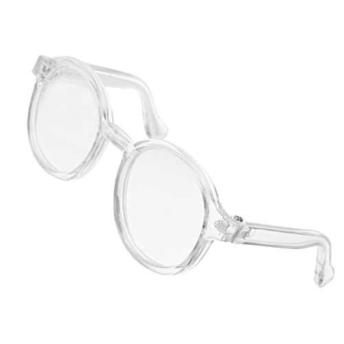 VICASKY Puppenbrille Stilvolle Anziehbrille Spielzeug Kunststoff Accessoires Für Jungen Und Mädchen Auffällige Requisiten Für Babypuppen 9 cm Linse von VICASKY