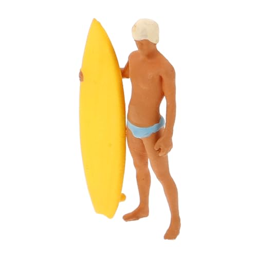 VICASKY Surfer Junge Miniatur Figur Strand Deko Sand Tray Puppenhaus Zubehör für Kreative Strandparty Szenen und Tischdekoration von VICASKY