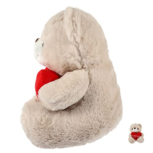 VICASKY Teddybär kinderzimmerdeko kinderspielzeug Valentine's Day Present ausgerechnet Weihnachten valetinstagsgeschenk große Kuscheltiere Plüschgefüllte Tiere Bären PP Baumwolle Beige von VICASKY