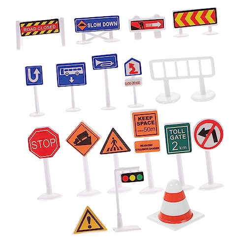 VICASKY Teiliges Mini Verkehrszeichen aus Stabilem Kunststoff Pädagogisches Straßenschild für Leicht Tragbar für Verkehrssimulation und Lernspiele VICASKY Teiliges Mini Verkehrszeichen aus Stabilem Kunststoff Pädagogisches Straßenschild für Leicht Tragbar für Verkehrssimulation und Lernspiele von VICASKY