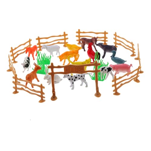 VICASKY Teiliges Miniatur Bauernhof Tierfiguren aus Sicherem Kunststoff Realistische Farmspielzeug mit Zubehör Pädagogisch für Lernen von VICASKY