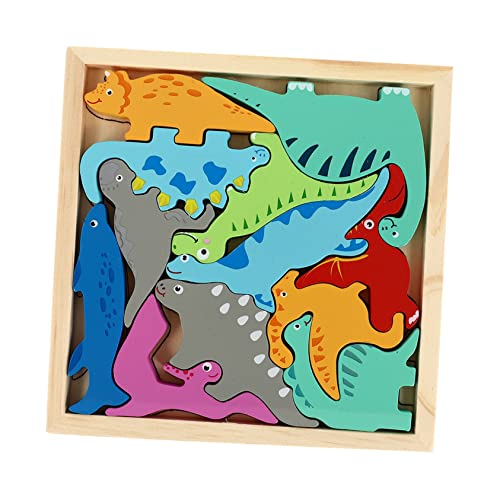 VICASKY Thema dreidimensionales Puzzle Puzzle rätselbuch Dinosaur Dinosaur Toys Holzspielzeug für Kleinkinder Holzpuzzle für Kleinkinder 1-3 Kleinkindversorgung von VICASKY