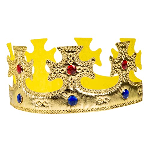 VICASKY Tiara Krone Für Jungen Königskronen Prinz Hut Jungen Krone Kronenparty Jungs Prinz Männerkrone Junge Kronen Geburtstag Königskrone Karikatur Prinzenkostüm Für Jungen Stoff Golden von VICASKY