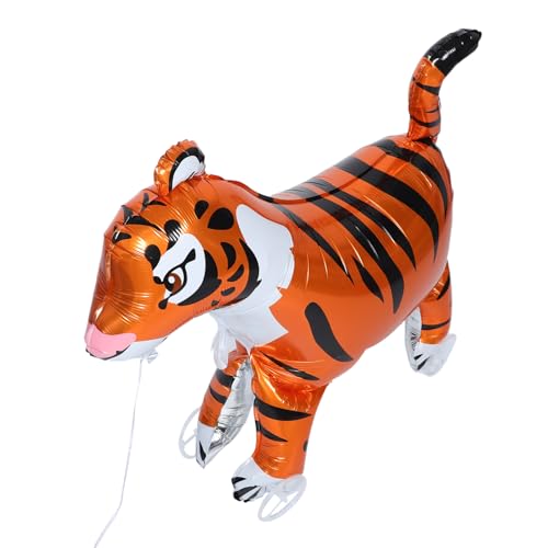 VICASKY Tigerförmiger Gehballon mit Rädern Selbststehende Aufblasbare Tierdekoration für Kindergeburtstagsfeiern und Babypartys VICASKY Tigerförmiger Gehballon mit Rädern Selbststehende Aufblasbare Tierdekoration für Kindergeburtstagsfeiern und Babypartys von VICASKY