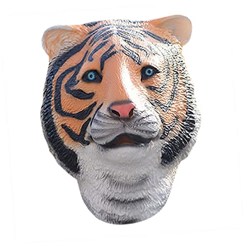 VICASKY Maske Gesicht Tigerkopfbedeckung Lebendige Kostümmasken Maskerade Tigermaskerade Tiermasken Jahr Des Kostüms Tierkopfmasken Einzigartige Tigerkopfbedeckung Tigerbekleidung Gelbe von VICASKY
