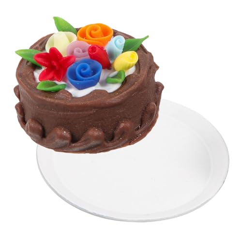VICASKY Tortenschmuck Hochzeit Mini Kunstkuchen Falsches Dessert Modell Für Fotografie Hochzeitsdeko Tischdekoration Vintage Miniatur Kuchen Für Puppenhaus Zubehör Realistische Tortendeko von VICASKY