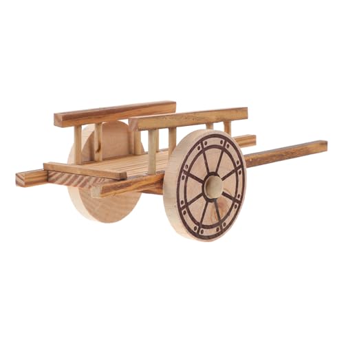 VICASKY Trolley Simulationswagen Spielzeug Holzwagen Modell Miniatur Gartenwagen Kleine Holztabelle Winziger Wagen Modell Mini Wagen Mini Wagen Modelle Miniatur Wagen von VICASKY
