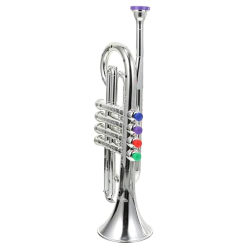 VICASKY Trompete aus Robustem Kunststoff Bunte Vier Töne Simulation Pädagogisches Musikinstrument für Musikalische Früherziehung und Spielerisches Lernen Geeignet für Mädchen und Jungen von VICASKY