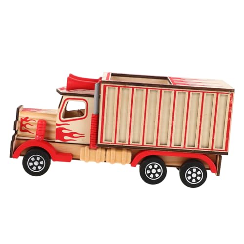 VICASKY Truck Modell Ornament Handgefertigte Holzfigur für Kreative Raumdekoration für Wohnzimmer Schlafzimmer Auto Innenräume Kompakt Detailreich Perfektes für Auto Enthusiasten von VICASKY