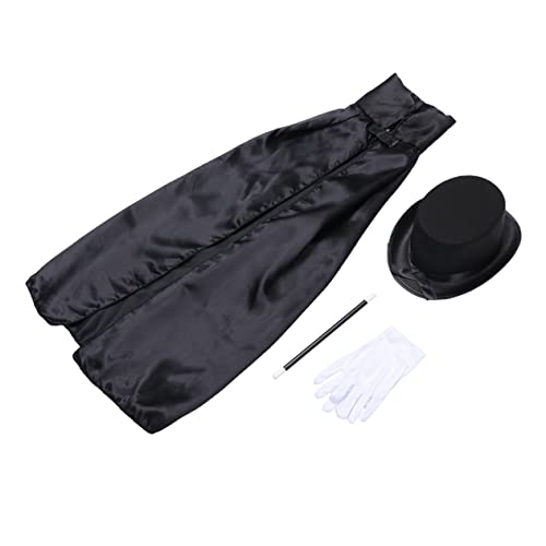 VICASKY Halloween-Party-Zauberer-Outfit-Set 6-teilig Handschuhe Hut Umhang Krawatte Zauberer-anziehset Für Jungen Und Mädchen Zufälliger Stil von VICASKY