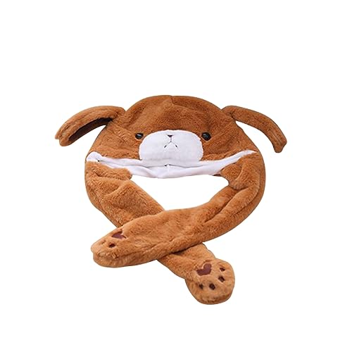 VICASKY Cartoon-bärenmütze Mit Beweglichen Ohren Plüschtier Foto-accessoire Bequem Für Kinder & Erwachsene von VICASKY