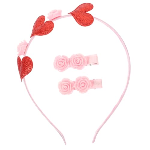 VICASKY Valentinstag Herz Haarreif mit Zarten Rosenblüten Dekorative Blumenhaarbänder für Damen Flexibler Hautfreundlicher Haarschmuck für Party und VICASKY Valentinstag Herz Haarreif mit Zarten Rosenblüten Dekorative Blumenhaarbänder für Damen Flexibler Hautfreundlicher Haarschmuck für Party und von VICASKY