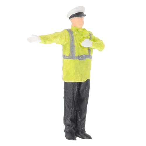 VICASKY Verkehrspolizist Figur Detailreich Langlebig Polizeimodell für Puppenhaus Deko Sandspieltisch Zubehör Lernspielzeug von VICASKY