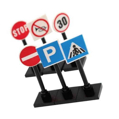 VICASKY Verkehrszeichen Spielset Teilig Miniatur Straßenverkehrsschilder Baustellen Absperrungen Puppenhaus Verkehrslernspielzeug Sicher Kompakt Pädagogisch VICASKY Verkehrszeichen Spielset Teilig Miniatur Straßenverkehrsschilder Baustellen Absperrungen Puppenhaus Verkehrslernspielzeug Sicher Kompakt Pädagogisch von VICASKY