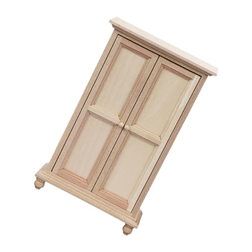 VICASKY Puppenhaus Miniaturmöbel Mini Ornament Miniaturen Holzschrank Mini Kleiderschrank Verzierungen Bastelset von VICASKY
