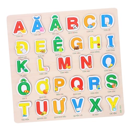 VICASKY Vietnamesisches Puzzle Vietnamesisches Alphabet-Puzzle Holzspielzeug für Holzpuzzle für Kleinkinder für Kinderbetreuung Holzrätsel Buchstaben des Alphabets VICASKY Vietnamesisches Puzzle Vietnamesisches Alphabet-Puzzle Holzspielzeug für Holzpuzzle für Kleinkinder für Kinderbetreuung Holzrätsel Buchstaben des Alphabets von VICASKY