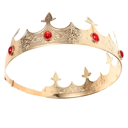 VICASKY Vintage Herren Königskrone mit Strass Dekoratives Cosplay Kopfschmuck Party Krone für Fasching Halloween Bühnenauftritt Robustes Auffälliges Diadem für Männer VICASKY Vintage Herren Königskrone mit Strass Dekoratives Cosplay Kopfschmuck Party Krone für Fasching Halloween Bühnenauftritt Robustes Auffälliges Diadem für Männer von VICASKY