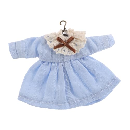 VICASKY Vintage Spitzenkleid Für Ob11 Puppen: Prinzessinnen-puppenkleidung Für Puppenhausdekoration, Fotografie-Requisiten – Miniaturkleid Mit Mini-kleiderbügel von VICASKY