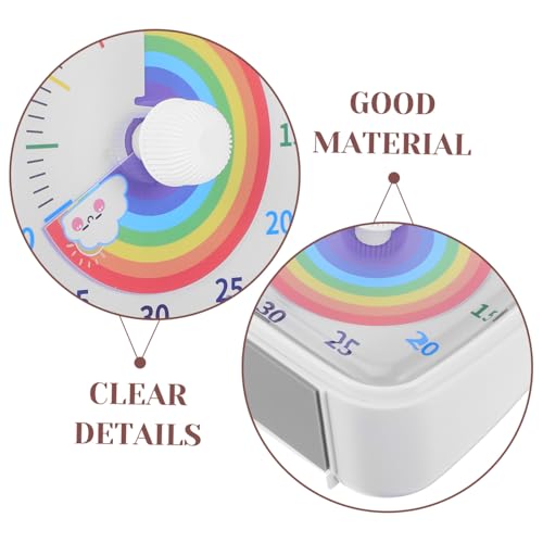 VICASKY Visueller Countdown Timer mit Nachtlicht für Tragbarer Mini Timer mit Großem Display Einfache Bedienung für Spiele Lesen Zeitmanagement im Klassenzimmer Weiß von VICASKY