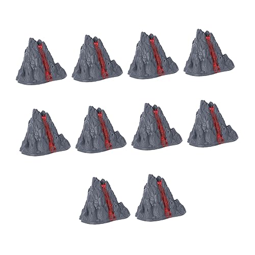 VICASKY Vulkan-Spielzeug-Set 10-teilig Vulkan-Ornament Vulkan-Spielzeug für Jungen und Mädchen Kreatives und Lebendiges Landschaftsmodell von VICASKY