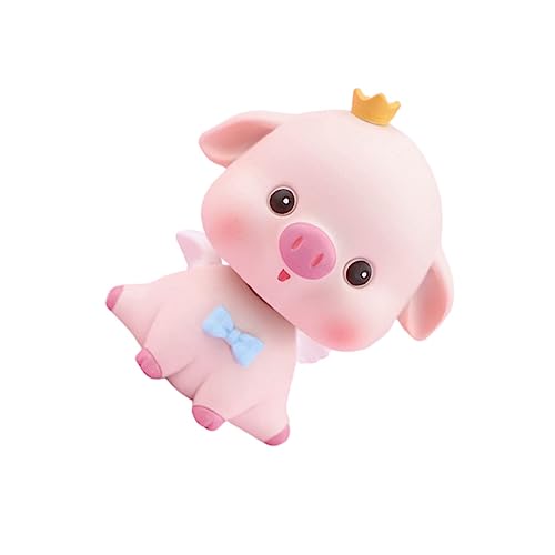VICASKY Wackelkopf Schwein Dekoration aus Harz Niedliches Accessoire für Auto Büro und Zuhause Desktop Pig für Schreibtisch Wohnzimmer und Schlafzimmer von VICASKY