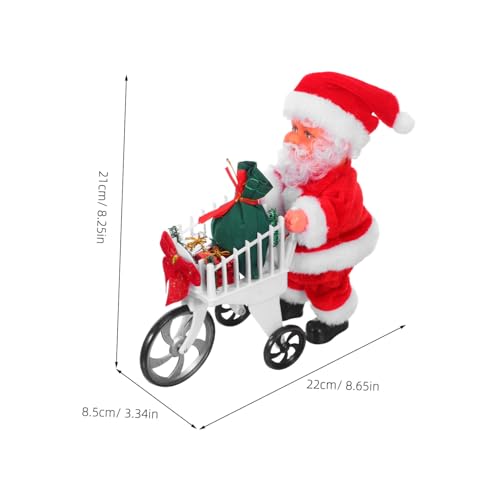 VICASKY Weihnachtlicher Plüsch Santa mit Musik und Bewegung Handbetriebener Weihnachtsmann Einkaufswagen Sichere Weihnachtsdeko und Winterparty Geschenk für Zuhause von VICASKY