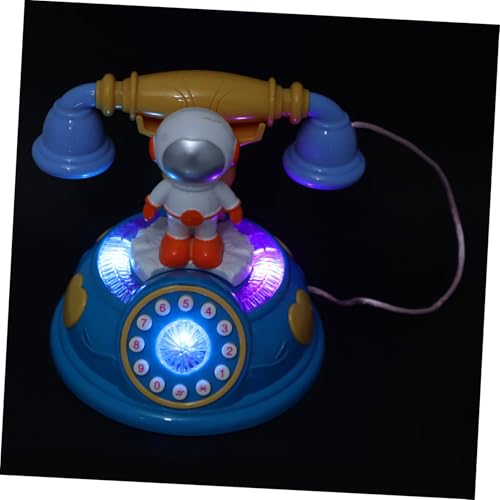 VICASKY Weltraum-Thema Kinder-telefonspielzeug, Vintage-Stil, Cartoon-festnetz-Spielzeug, Frühes Lernspielzeug Mit Musik Und Lichtern Für Zuhause Und Kindergarten, VICASKY Weltraum-Thema Kinder-telefonspielzeug, Vintage-Stil, Cartoon-festnetz-Spielzeug, Frühes Lernspielzeug Mit Musik Und Lichtern Für Zuhause Und Kindergarten, von VICASKY