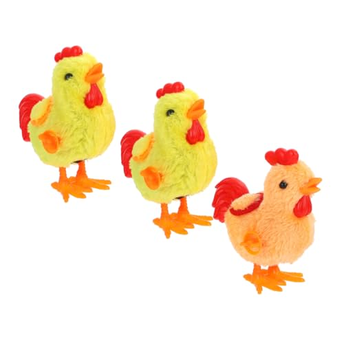 VICASKY Stofftier Huhn Pou Plüschtier Wind up Küken Für Üsch Hüpfende Küken Für Ostern Perfekt Als Füllung Für Osternester Und von VICASKY