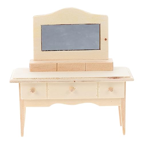 VICASKY für Möbelmodelle holzspielzeug für Hausdekoration playmobilhauser Puppenhausmöbelset Miniaturmöbel Mini-Hausverzierung Möbeldekore aus Holz Beige von VICASKY