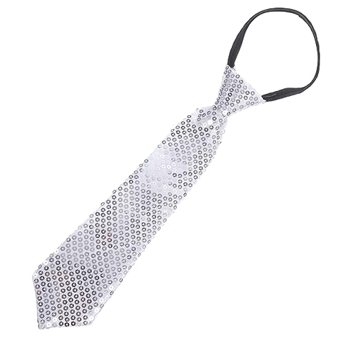 VICASKY glitzerkrawatte Kostüm Haken Halskette Brosche Funkelnde Krawatte Performance-Krawatte Krawatte dekorativ Party-Requisiten glänzende Krawatte einheitliche Krawatte Polyester Silver VICASKY glitzerkrawatte Kostüm Haken Halskette Brosche Funkelnde Krawatte Performance-Krawatte Krawatte dekorativ Party-Requisiten glänzende Krawatte einheitliche Krawatte Polyester Silver von VICASKY