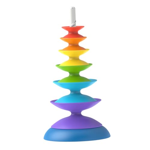 VICASKY interaktive Spiele für für Kleinkinder Regenbogenrad Balancierspiel für Stapelspielzeug Regenbogen-Stapler- Plastik Colorful von VICASKY